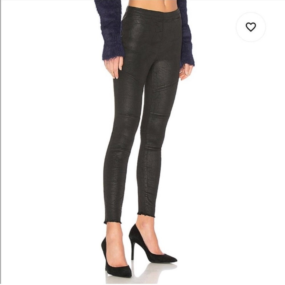DL1961 Women’s 29 Haven Coated Asphalt High Rise Legging Black Jean Witchy - Picture 1 of 16